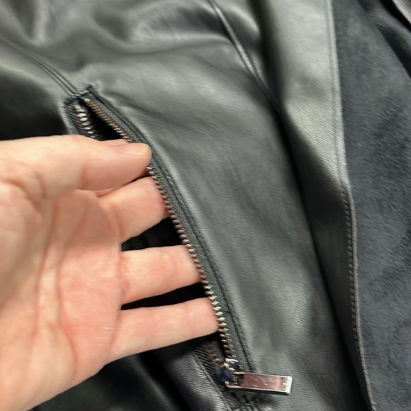 BAGATELLE Faux Leather & Suede Waterfall Minimalist Rib SLV Urban Chic Jacket 2X - Picture 7 of 16